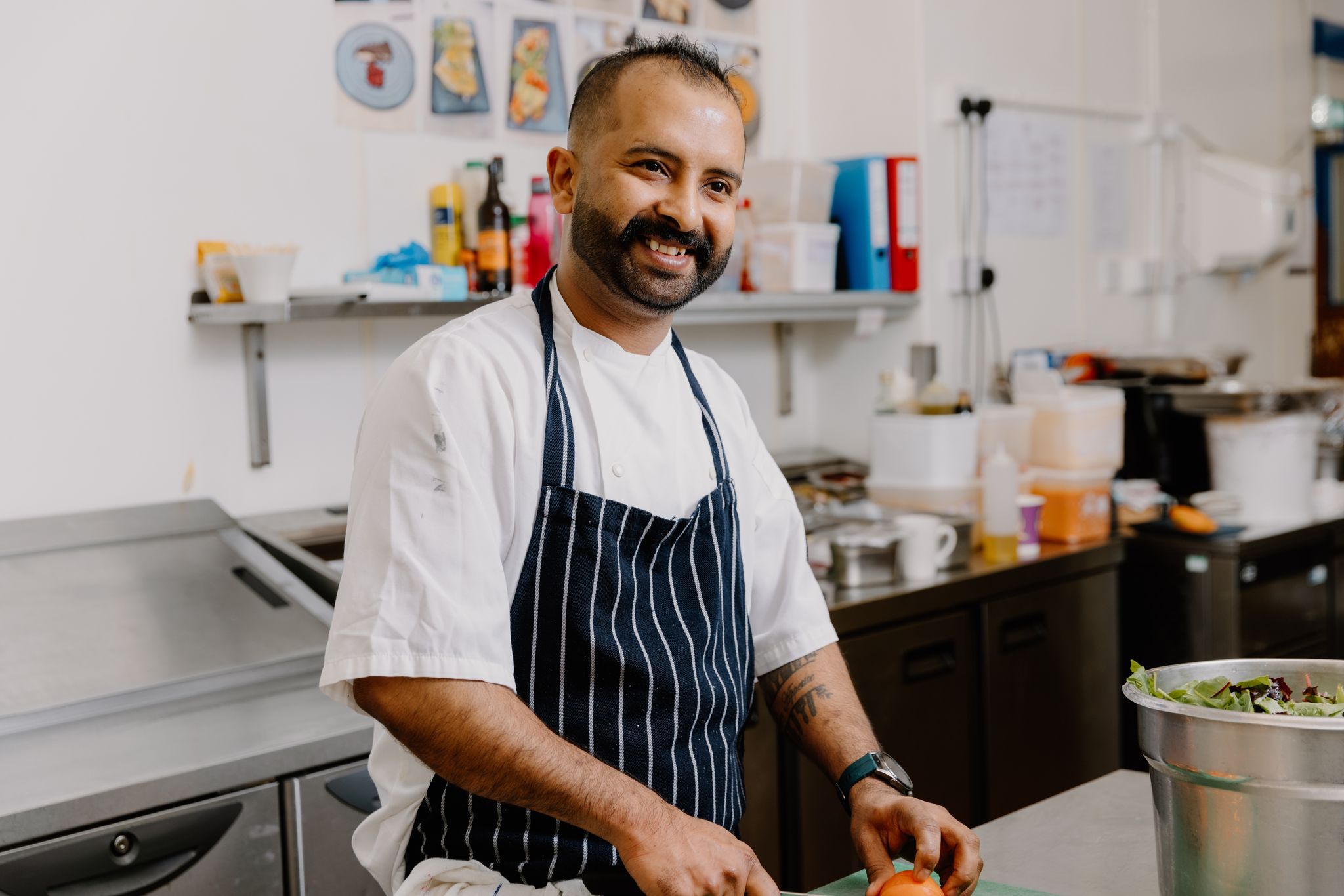 Chef preparing food