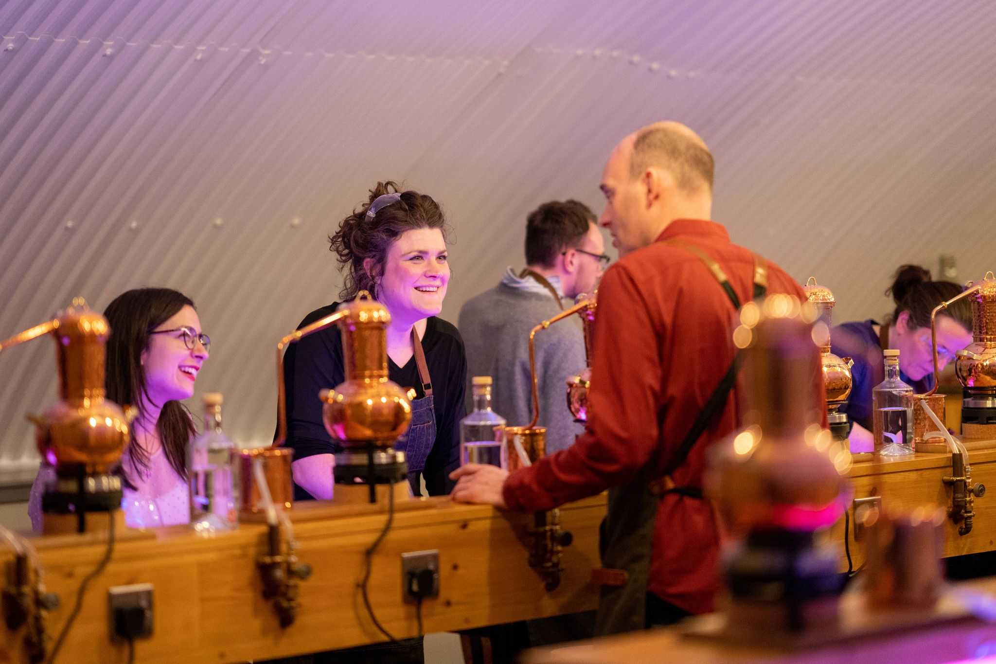 People drinking in bar area