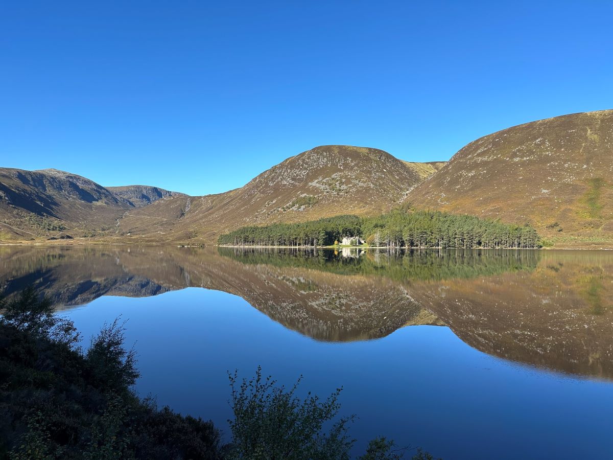 View of loch and hills from Hillgoers tour experience