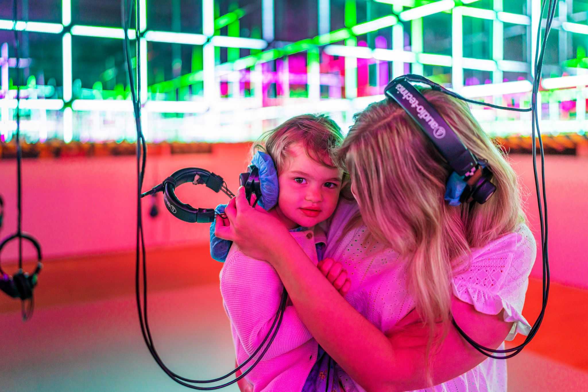 Children in interactive exhibit at V&A