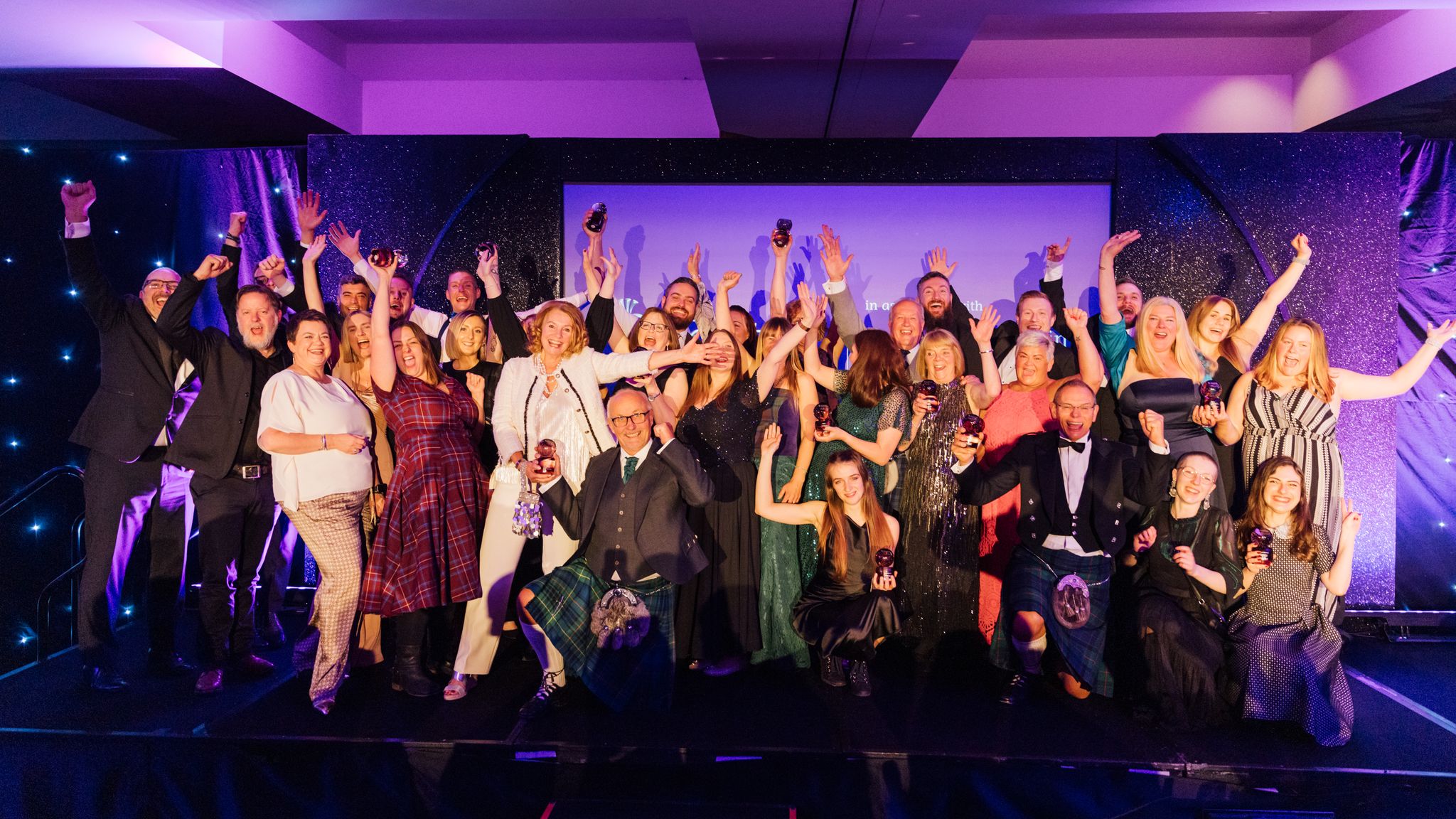 Group shot at Scottish Thistle Awards